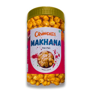 The Crunches Roasted Makhana (Fox Nuts) – Peri Peri | Spicy High-Protein, Fiber-Rich Snack (Vegan & Gluten-Free) (80g Jar)