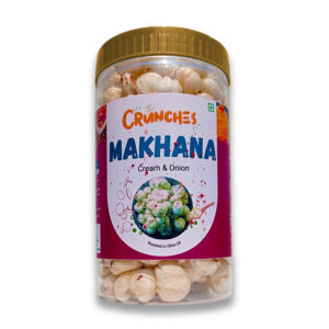 The Crunches Roasted Makhana (Fox Nuts) – Cream & Onion | High-Protein, Fiber-Rich Vegan & Gluten-Free Snack (80g Jar)